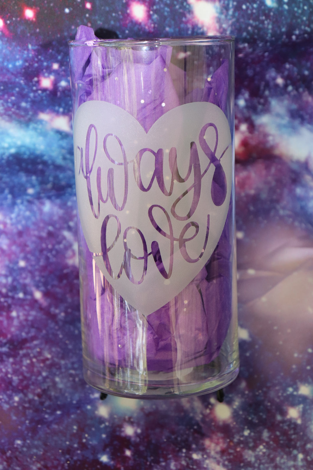 Glass Vase - Always Love