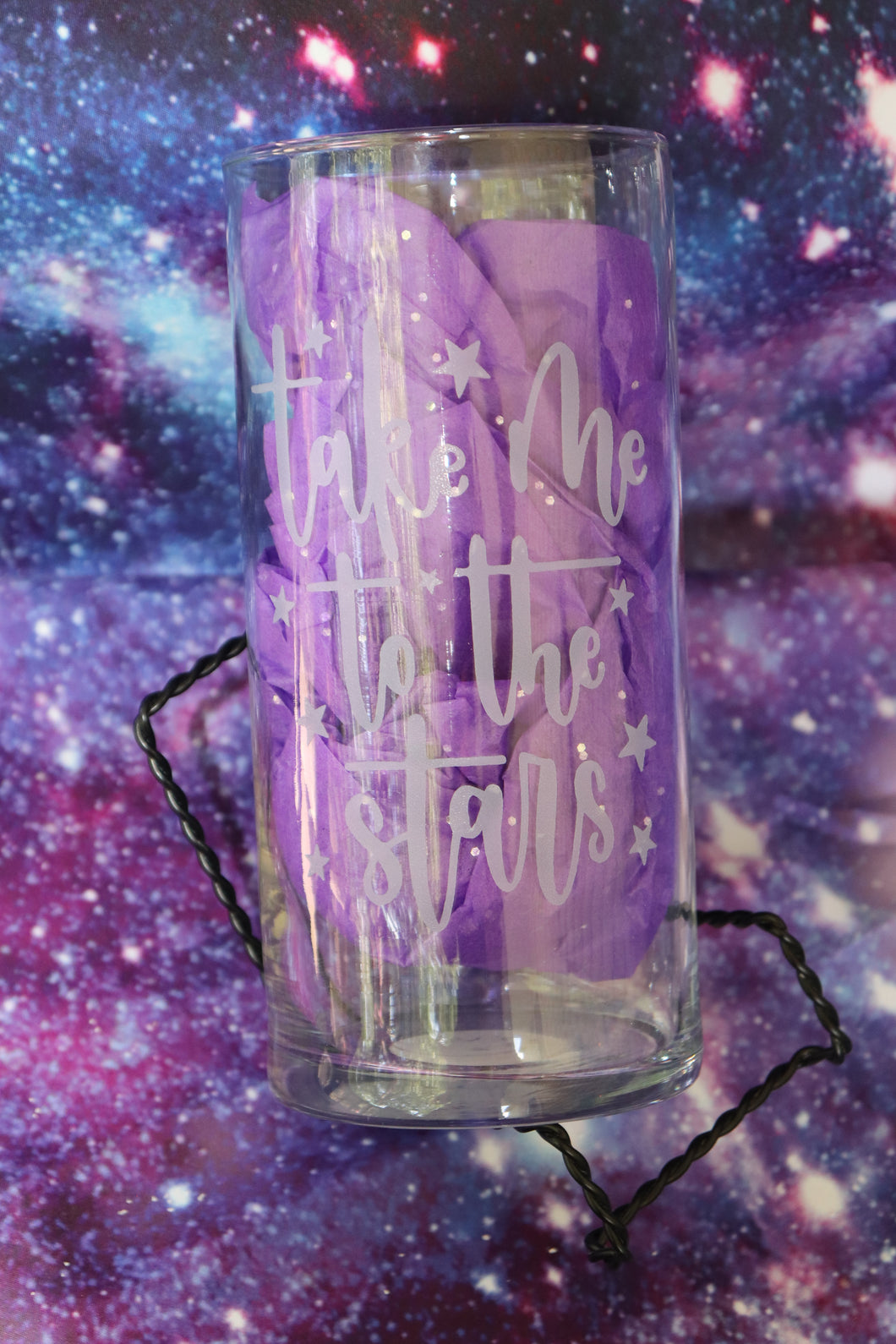 Glass Vase - Take Me To The Stars
