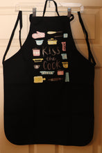 Load image into Gallery viewer, Black Kiss the Cook Apron
