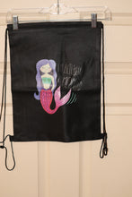 Load image into Gallery viewer, Black Mermaid Drawstring Bag
