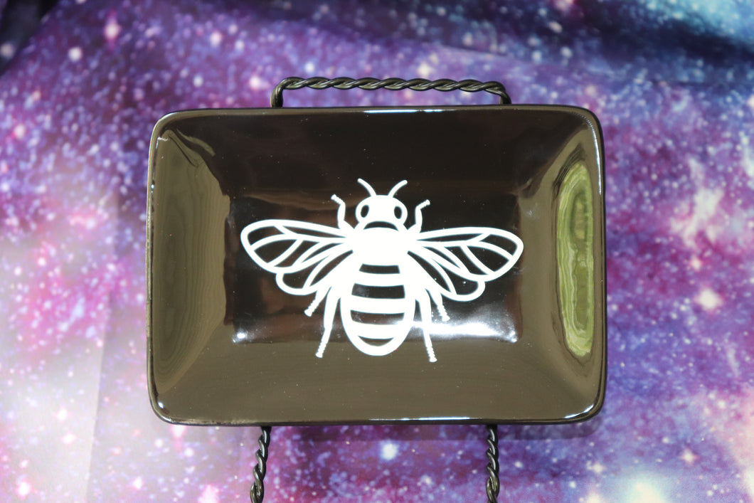 Black Trinket Tray - Bee