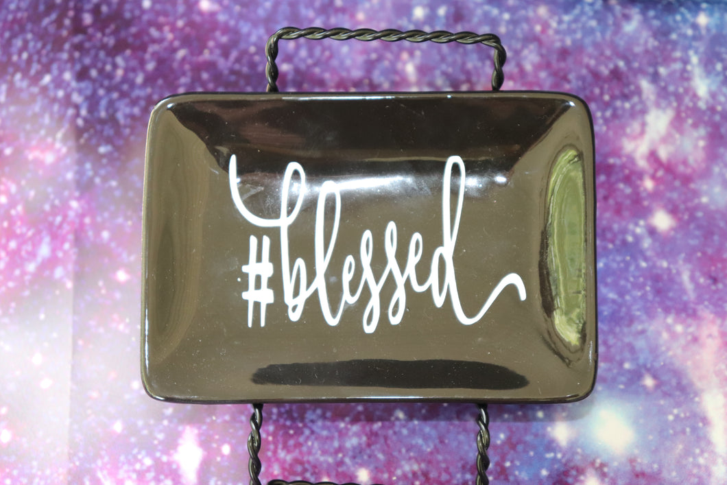 Black Trinket Tray - #blessed